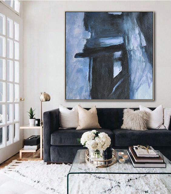 Large Abstract Art,Hand-Painted Oversized Minimal Painting On Canvas,Custom Canvas Wall Art